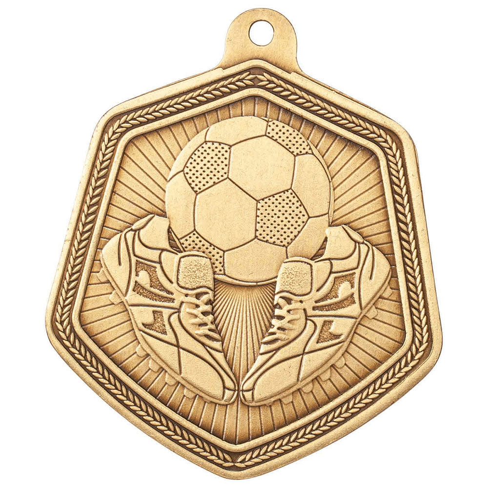 Football  medal and ribbon 65 mm free engraving