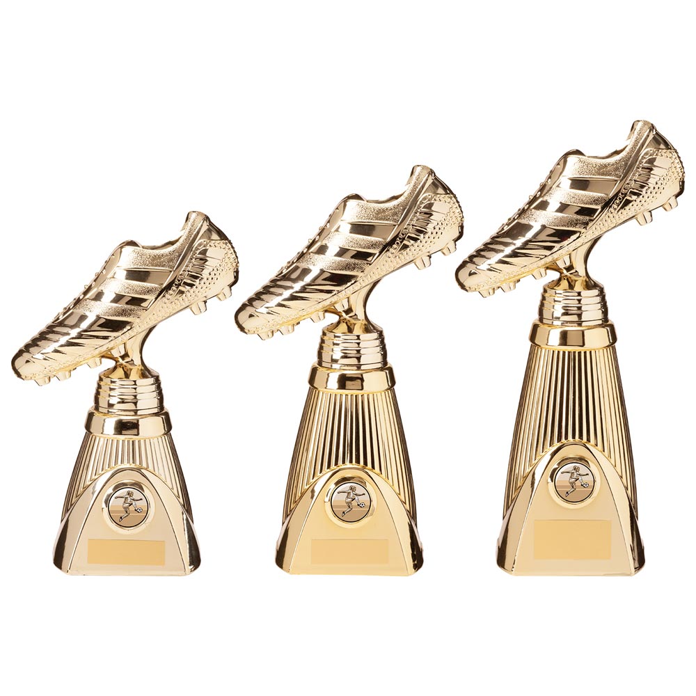 STRIKER DELUXE GOLD FOOTBALL TROPHY - Engraving included