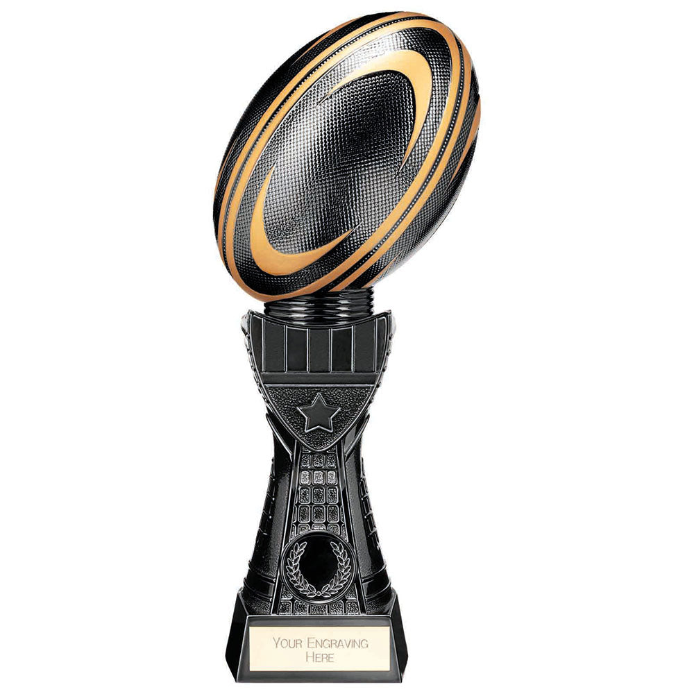 Black Viper Tower Rugby Trophy Free Engraving