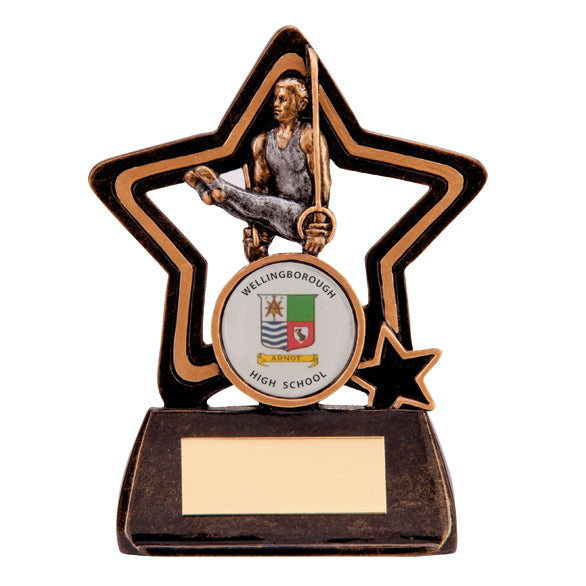 Little Star Male Gymnastics Trophies Awards 105mm FREE Engraving