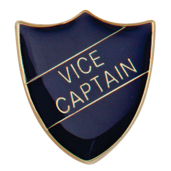 'Vice Captain' Shield Badges 25mm School/Club Pin Fastening Enamel Badge