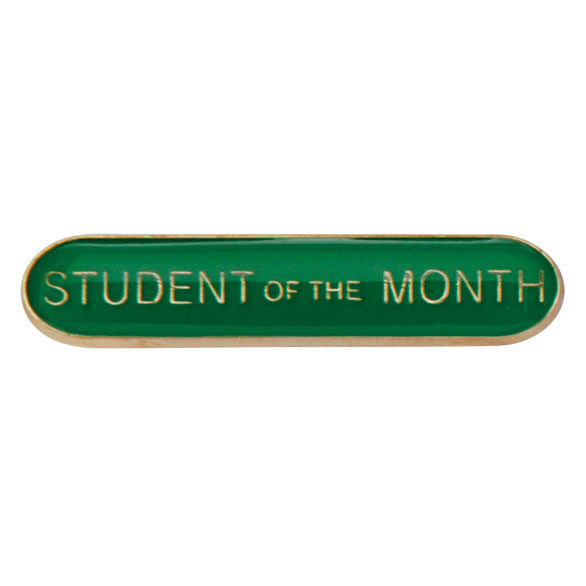 'Student of the Month ' rectangular School/Club Pin Fastening Enamel Badge